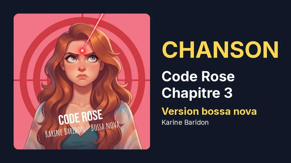 Ilustración del capítulo 3 de la novela La hamaca y los colibríes, para la canción Code Rose (en francés) de Karine Baridon