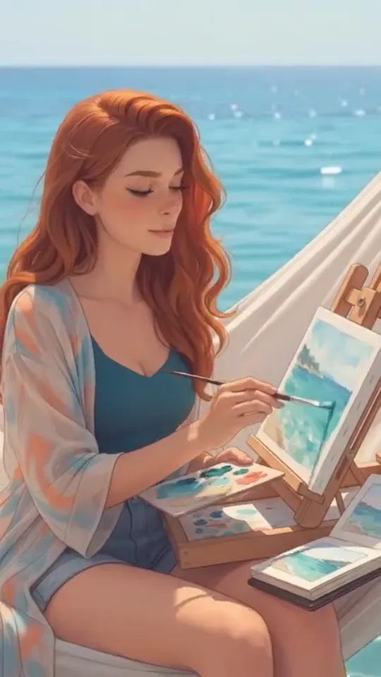 Coraline dipinge il mare