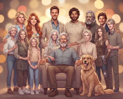 Tutti i personaggi del romanzo riuniti